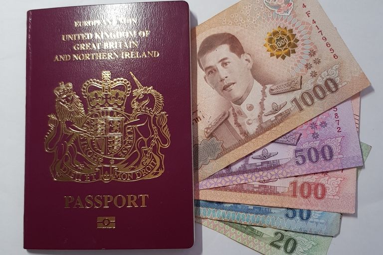 picture of passport and money