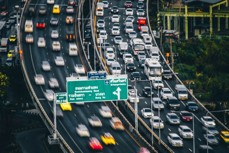 Picture of cars on Thai motorway