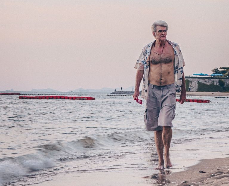 Picture of man on beach