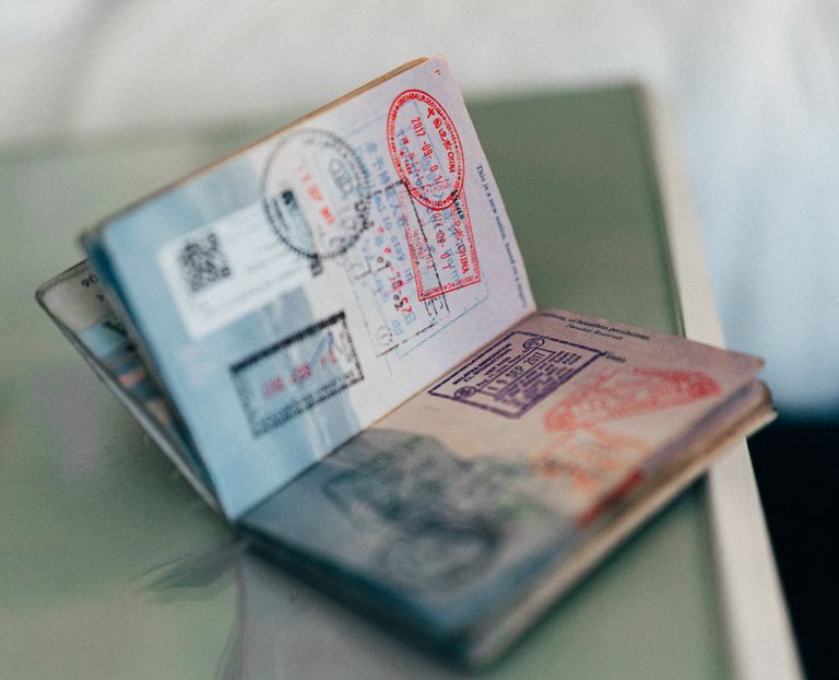 Picture of an open passport