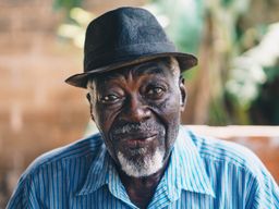 Picture of old man in hat