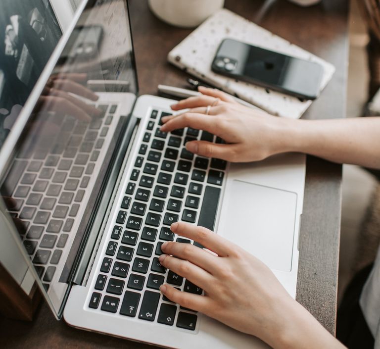 Picture of a laptop being used